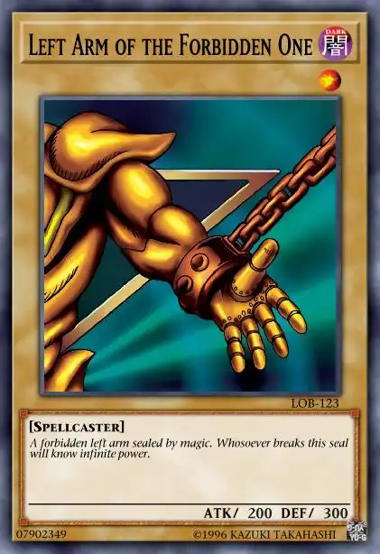 Edison Rulings for Left Arm of the Forbidden One